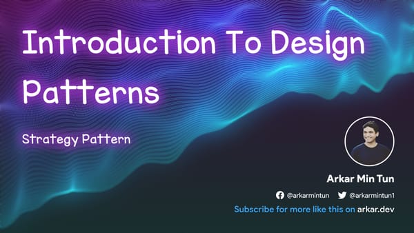 Introduction to Design Patterns - Strategy Pattern