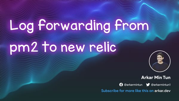 Log forwarding from pm2 to new relic