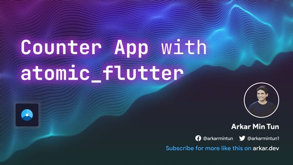 Counter App With atomic_flutter