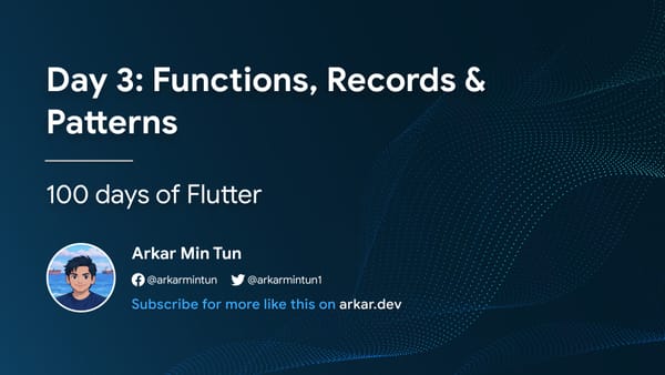 Day 3: Functions, Records & Patterns