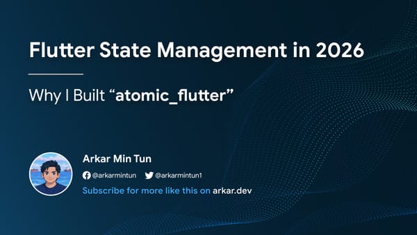 Flutter State Management in 2026: Why I Built atomic_flutter